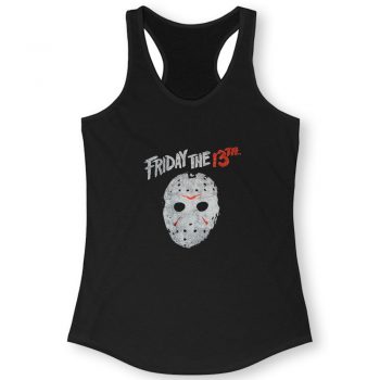 Friday The 13th Jason Voorhees Vintage Hockey Mask Horror Movie Women Racerback