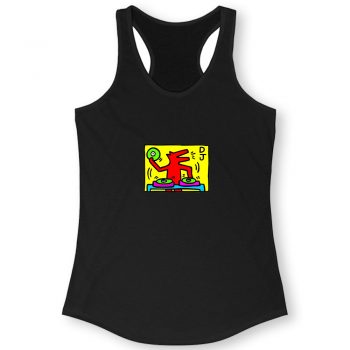 Keith Haring DJ Quote Women Racerback