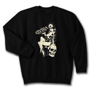 Kreepsville 666 Elvira Mistress Of The Dark Comic Skull Goth Punk Unisex Sweatshirt