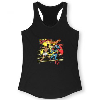 Muhammad Ali Vs Superman Funny Boxing Heavyweight Championship Women Racerback