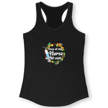 Night Shift Nurse Quote Women Racerback