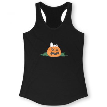 Original Fake Kaws Snoopy Peanuts Halloween Quote Women Racerback