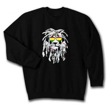 Rasta Lion Reggae Smoke Blunt Marijuana Weed Unisex Sweatshirt