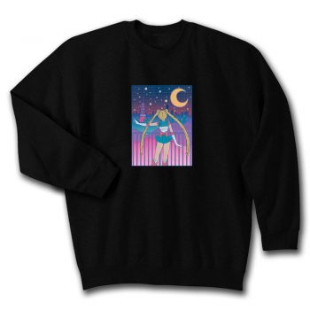 Sailor Moon Tokyo Night Retro Quote Unisex Sweatshirt