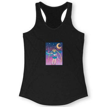 Sailor Moon Tokyo Night Retro Quote Women Racerback