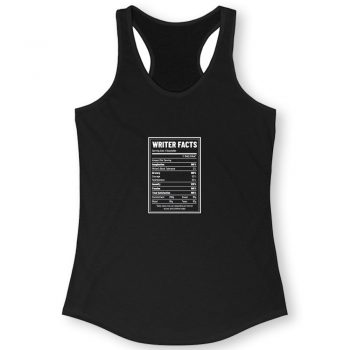 Writer Nutrition Facts Quote Women Racerback