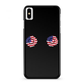 4th of July Sunflower Boobs USA flag iPhone X Case iPhone XS Case iPhone XR Case iPhone XS Max Case