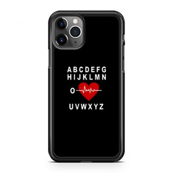 A B C D E F G H Love Heart Heartbeat iPhone 11 Case iPhone 11 Pro Case iPhone 11 Pro Max Case