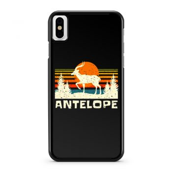 African Antelope Retro Wildlife Lover iPhone X Case iPhone XS Case iPhone XR Case iPhone XS Max Case