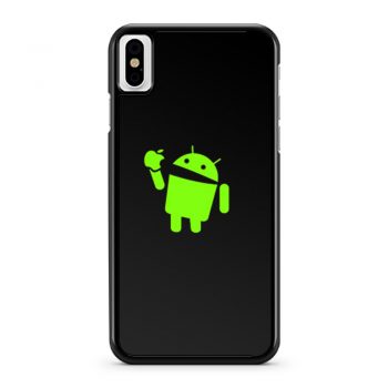 Android Eats Apple iPhone X Case iPhone XS Case iPhone XR Case iPhone XS Max Case