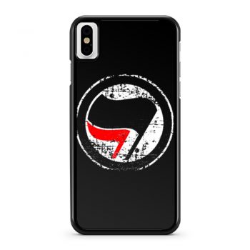 Antifa Red and Black Flag Antifascist Action iPhone X Case iPhone XS Case iPhone XR Case iPhone XS Max Case