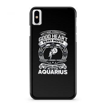 Aquarius Good Heart Filthy Mount iPhone X Case iPhone XS Case iPhone XR Case iPhone XS Max Case