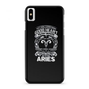 Aries Good Heart Filthy Mount iPhone X Case iPhone XS Case iPhone XR Case iPhone XS Max Case
