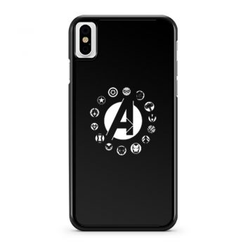 Avengers Superhero Logo iPhone X Case iPhone XS Case iPhone XR Case iPhone XS Max Case