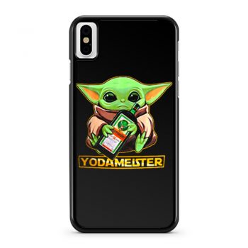 Baby Yodarmeister Mandalorian Jagermeister Funny Parody iPhone X Case iPhone XS Case iPhone XR Case iPhone XS Max Case