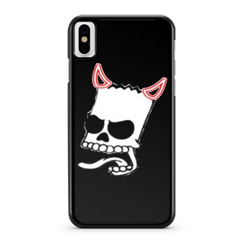 Bart Simsons Skul Devil Funny iPhone X Case iPhone XS Case iPhone XR Case iPhone XS Max Case