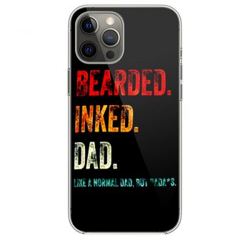 Bearded Inked Dad Like Normal Dad But Badass Vintage Tattoo Dadi Phone 12 Case i Phone 12 Pro Case i Phone 12 Mini i Phone 12 Pro Max Case