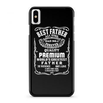 Best Father All Time Jack Daniel Parody iPhone X Case iPhone XS Case iPhone XR Case iPhone XS Max Case