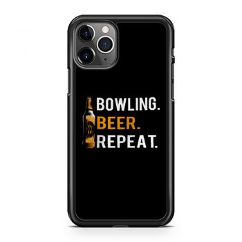 Bowling Beer Repeat Novelty Bowling Apparel Novelty Bowling Apparel iPhone 11 Case iPhone 11 Pro Case iPhone 11 Pro Max Case
