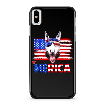 Bull Terrier Merica For 4th July United State Cute iPhone X Case iPhone XS Case iPhone XR Case iPhone XS Max Case