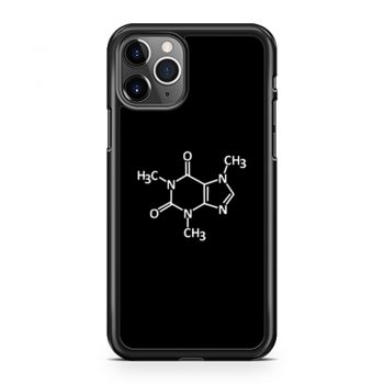 Caffeine molecule print iPhone 11 Case iPhone 11 Pro Case iPhone 11 Pro Max Case