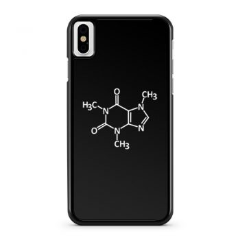 Caffeine molecule print iPhone X Case iPhone XS Case iPhone XR Case iPhone XS Max Case