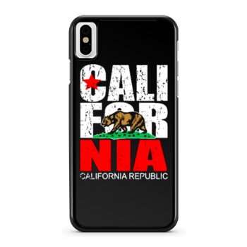 California Republic state Bear Flag Vintage iPhone X Case iPhone XS Case iPhone XR Case iPhone XS Max Case