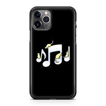 Cats Playing On Musical Notes iPhone 11 Case iPhone 11 Pro Case iPhone 11 Pro Max Case