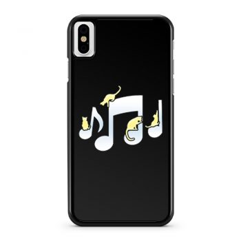 Cats Playing On Musical Notes iPhone X Case iPhone XS Case iPhone XR Case iPhone XS Max Case