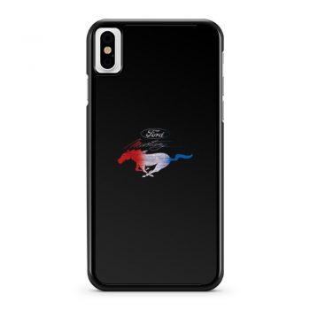 Classic Ford Mustang Usa Vintage Silver Car Logo Cars And Trucks iPhone X Case iPhone XS Case iPhone XR Case iPhone XS Max Case