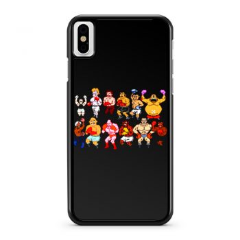Classic Nes Nintendo 8bit Mike Tyson Punchout Characters iPhone X Case iPhone XS Case iPhone XR Case iPhone XS Max Case