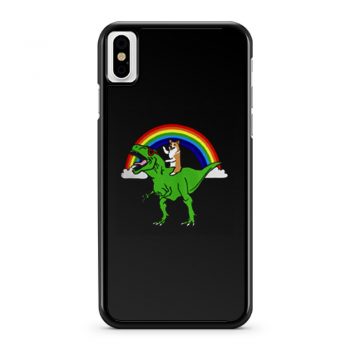 Corgi Riding T Rex Dinosaur iPhone X Case iPhone XS Case iPhone XR Case iPhone XS Max Case