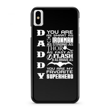 Daddy Superhero Marvel Thor Ironman iPhone X Case iPhone XS Case iPhone XR Case iPhone XS Max Case