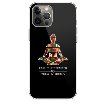 Easily Distracted by Yoga and Books iPhone 12 Case iPhone 12 Pro Case iPhone 12 Mini iPhone 12 Pro Max Case