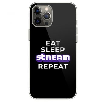 Eat Sleep Stream Repeat Gamer Video Games Streamer iPhone 12 Case iPhone 12 Pro Case iPhone 12 Mini iPhone 12 Pro Max Case