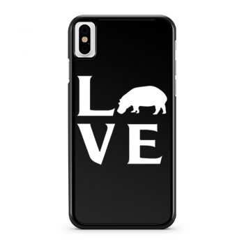Extinction Animals Hippopotamus Love iPhone X Case iPhone XS Case iPhone XR Case iPhone XS Max Case
