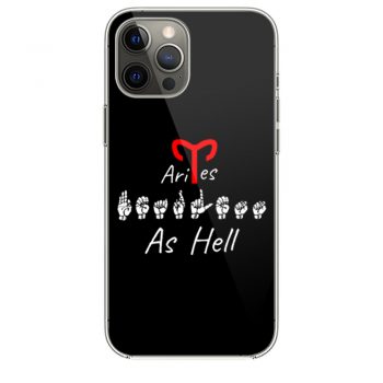 FEARLESS AS HELL ARIES ASL Sign Language iPhone 12 Case iPhone 12 Pro Case iPhone 12 Mini iPhone 12 Pro Max Case