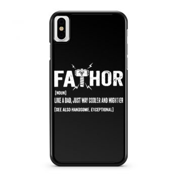 Father Thor FaThor Funny Dad Viking iPhone X Case iPhone XS Case iPhone XR Case iPhone XS Max Case