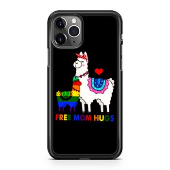 Free Mom Hugs Cute Llama LGBT Support iPhone 11 Case iPhone 11 Pro Case iPhone 11 Pro Max Case