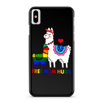 Free Mom Hugs Cute Llama LGBT Support iPhone X Case iPhone XS Case iPhone XR Case iPhone XS Max Case