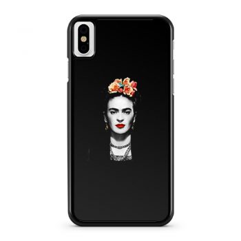 Frida Kahlo With Flowers Poster Artwork Long Sleeve iPhone X Case iPhone XS Case iPhone XR Case iPhone XS Max Case