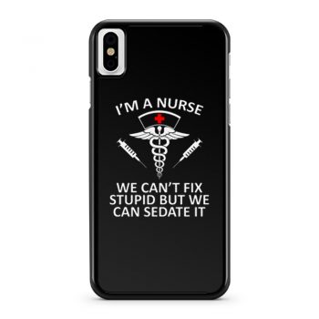 Funny Nurse Shirt Registered Nurse RN Gift Nursing iPhone X Case iPhone XS Case iPhone XR Case iPhone XS Max Case