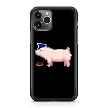 Funny Police Officer Pig Cop and Doughnut iPhone 11 Case iPhone 11 Pro Case iPhone 11 Pro Max Case