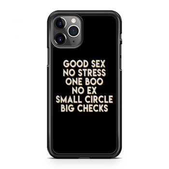 Good Sex No Stress One Boo No Ex Small Circle Big Checks iPhone 11 Case iPhone 11 Pro Case iPhone 11 Pro Max Case