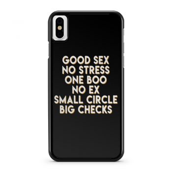 Good Sex No Stress One Boo No Ex Small Circle Big Checks iPhone X Case iPhone XS Case iPhone XR Case iPhone XS Max Case