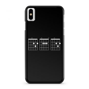 Guitar Chord Shirt iPhone X Case iPhone XS Case iPhone XR Case iPhone XS Max Case