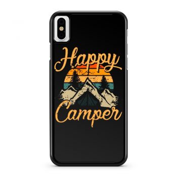 Happy Camper Camping Adventure iPhone X Case iPhone XS Case iPhone XR Case iPhone XS Max Case