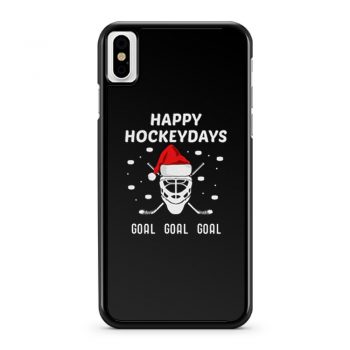 Happy Hockeydays Christmas Hockey iPhone X Case iPhone XS Case iPhone XR Case iPhone XS Max Case