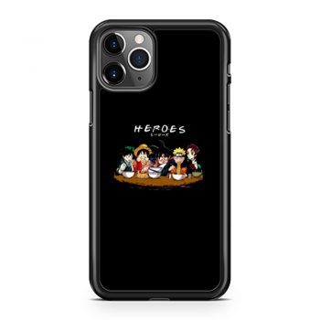 Heroes Anime Manga Goku Luffy Naruto Deku Tanjirou iPhone 11 Case iPhone 11 Pro Case iPhone 11 Pro Max Case