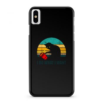 I Do What I Want Cats Vintage iPhone X Case iPhone XS Case iPhone XR Case iPhone XS Max Case